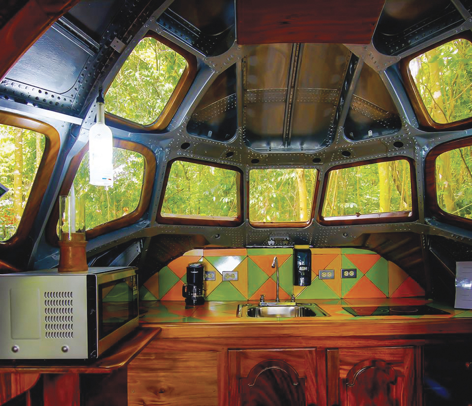 Le Boeing hôtel au Costa Rica, cockpit.